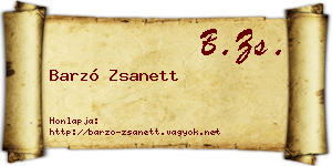 Barzó Zsanett névjegykártya