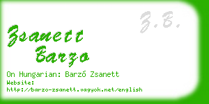 zsanett barzo business card
